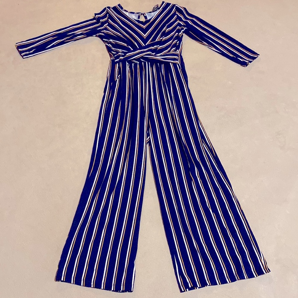 Rebel Sugar Girls Navy striped overalls